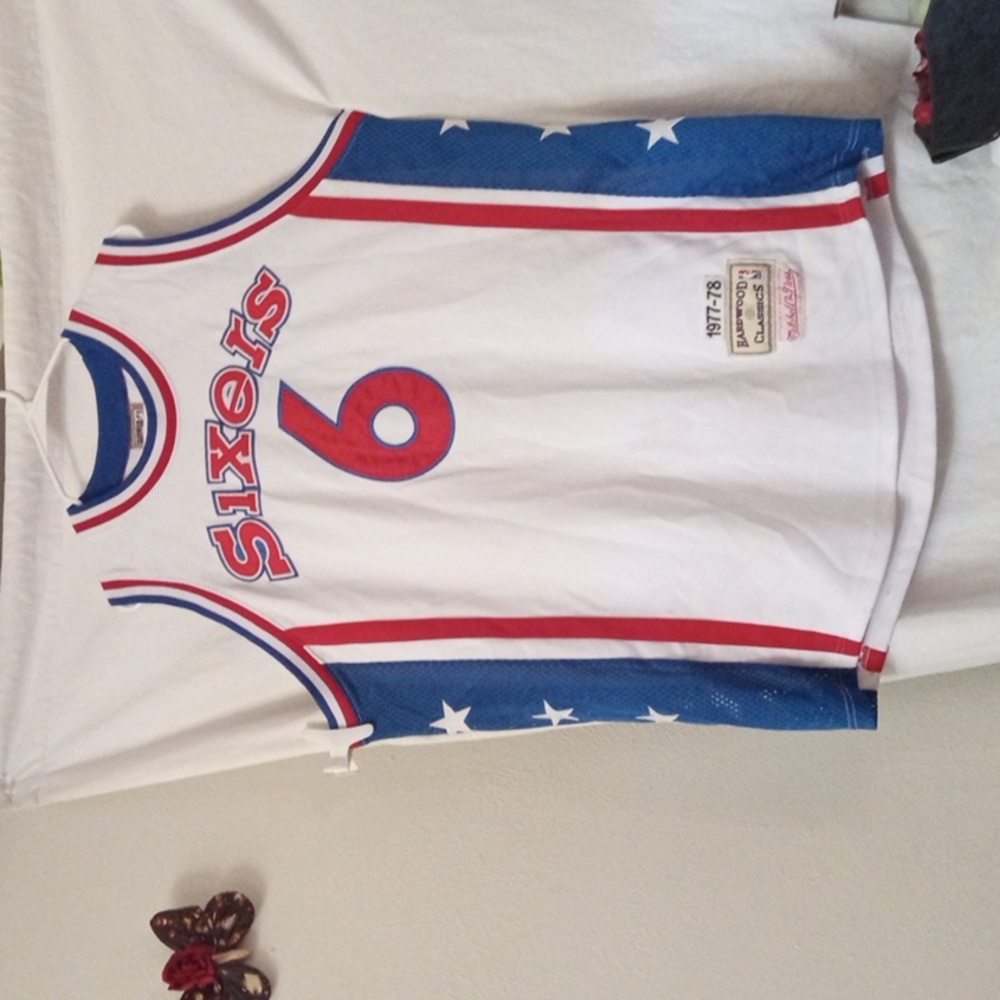 Sixers #6 Erving Hardwood Classics 1977-78 Jersey